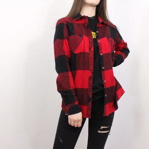 *Natural Reflections Buffalo Plaid Red and Black Flannel